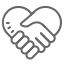 Handshake Heart Icon