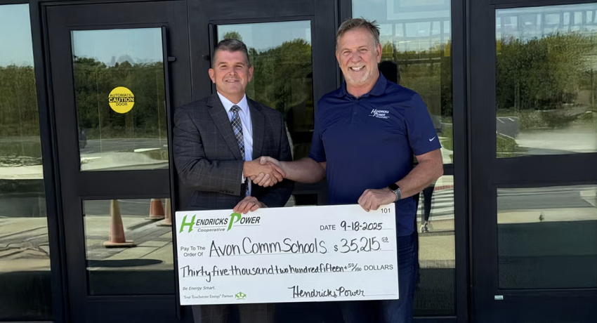 Avon Middle School West Receives Energy Efficiency Rebates from Hendricks Power Cooperative